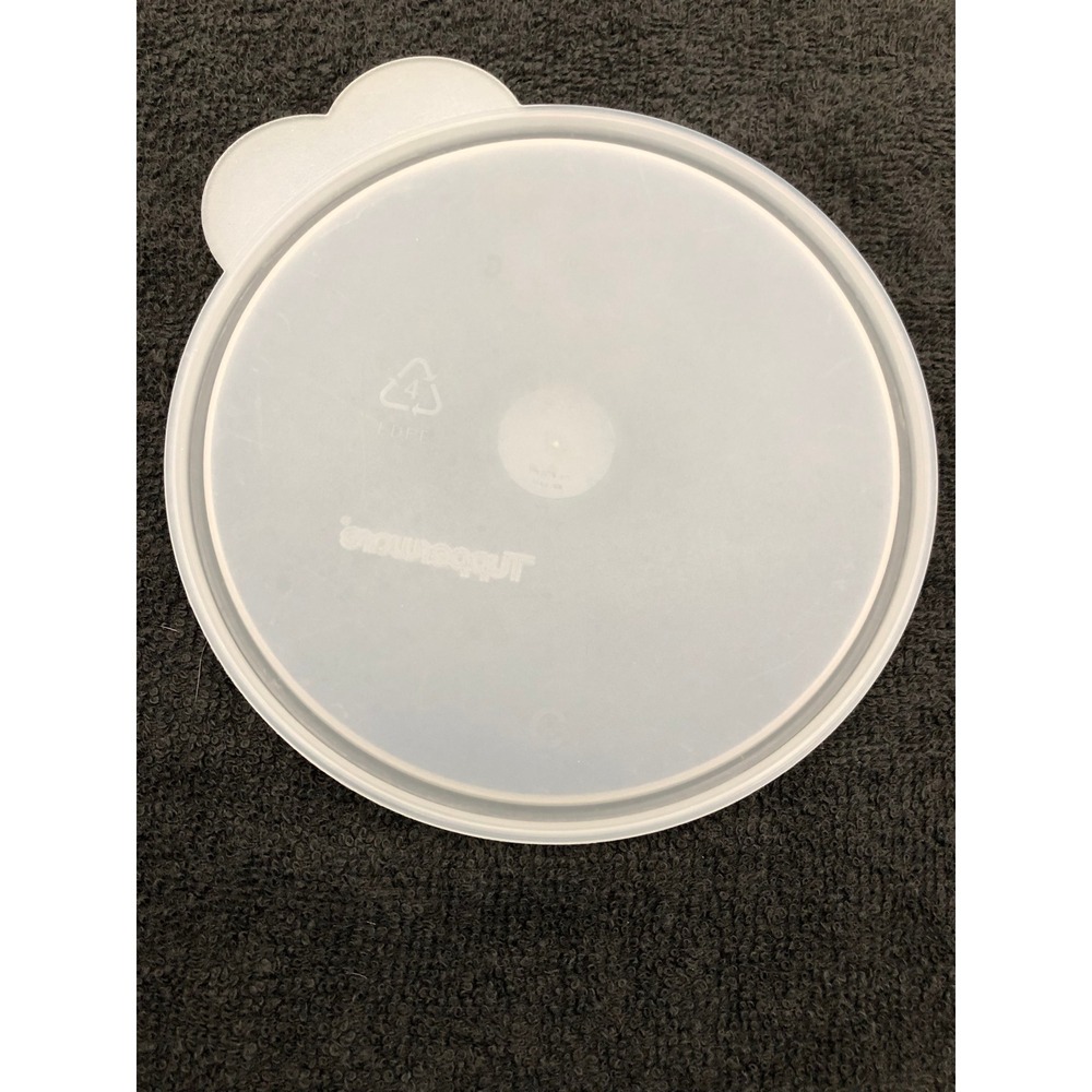 Vtg Tupperware Replacement Lid 2541D-6 Translucent White Round Seal LDPE 4